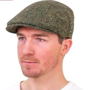 Classic Tweed Flat Cap in Green